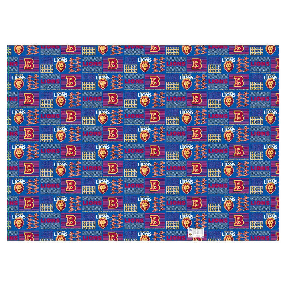 Brisbane Lions Gift Wrapping Paper - Image 2