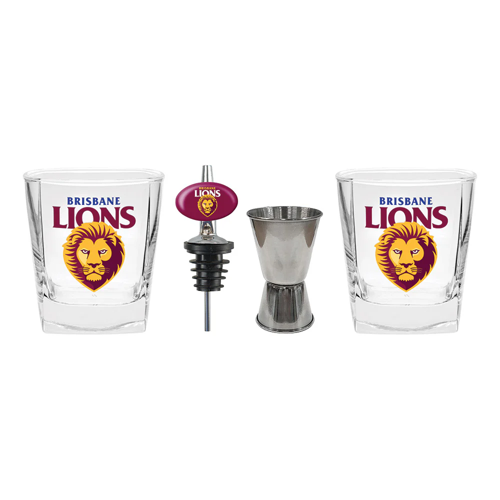 Brisbane Lions Glasses, Jigger & Pourer