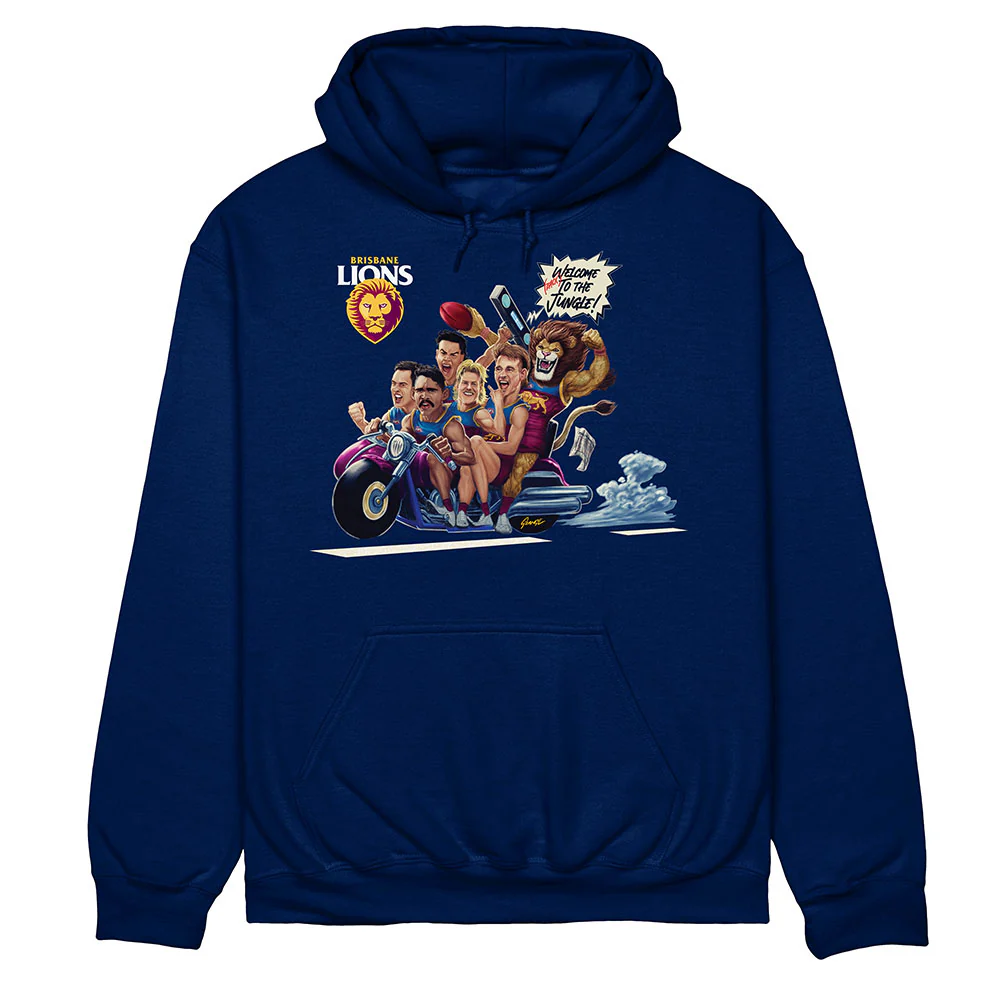 Brisbane Lions Grange Welcome To The Jungle Adult Hoodie