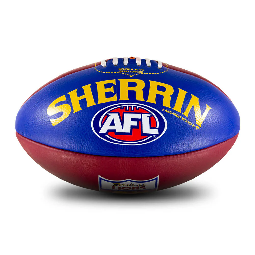 Brisbane Lions Leather Football - Size 5 - Image 8