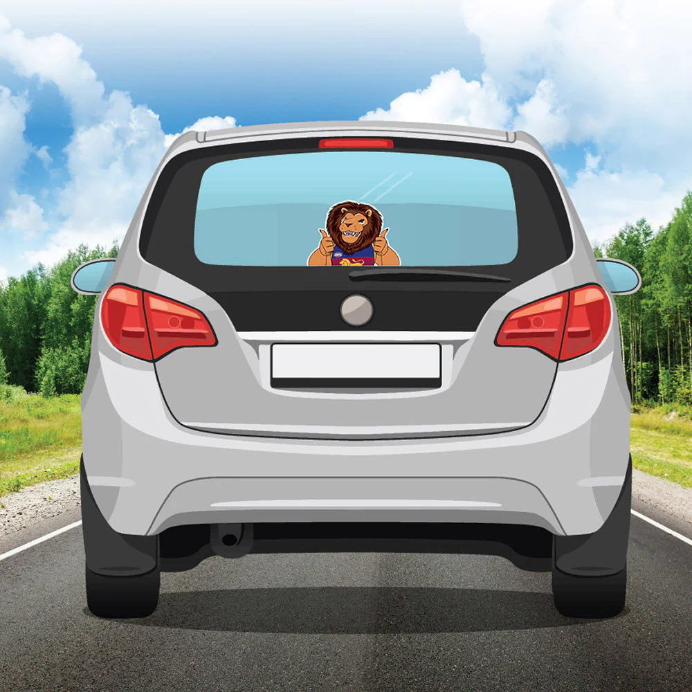Brisbane Lions Mascot Car Decal - Image 2