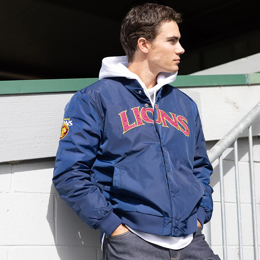 Brisbane Lions Mens Bomber Jacket - Image 4