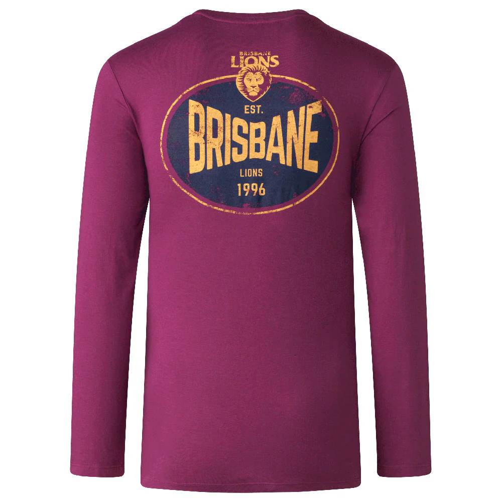 Brisbane Lions Mens Supporter Long Sleeve Tee - Image 2