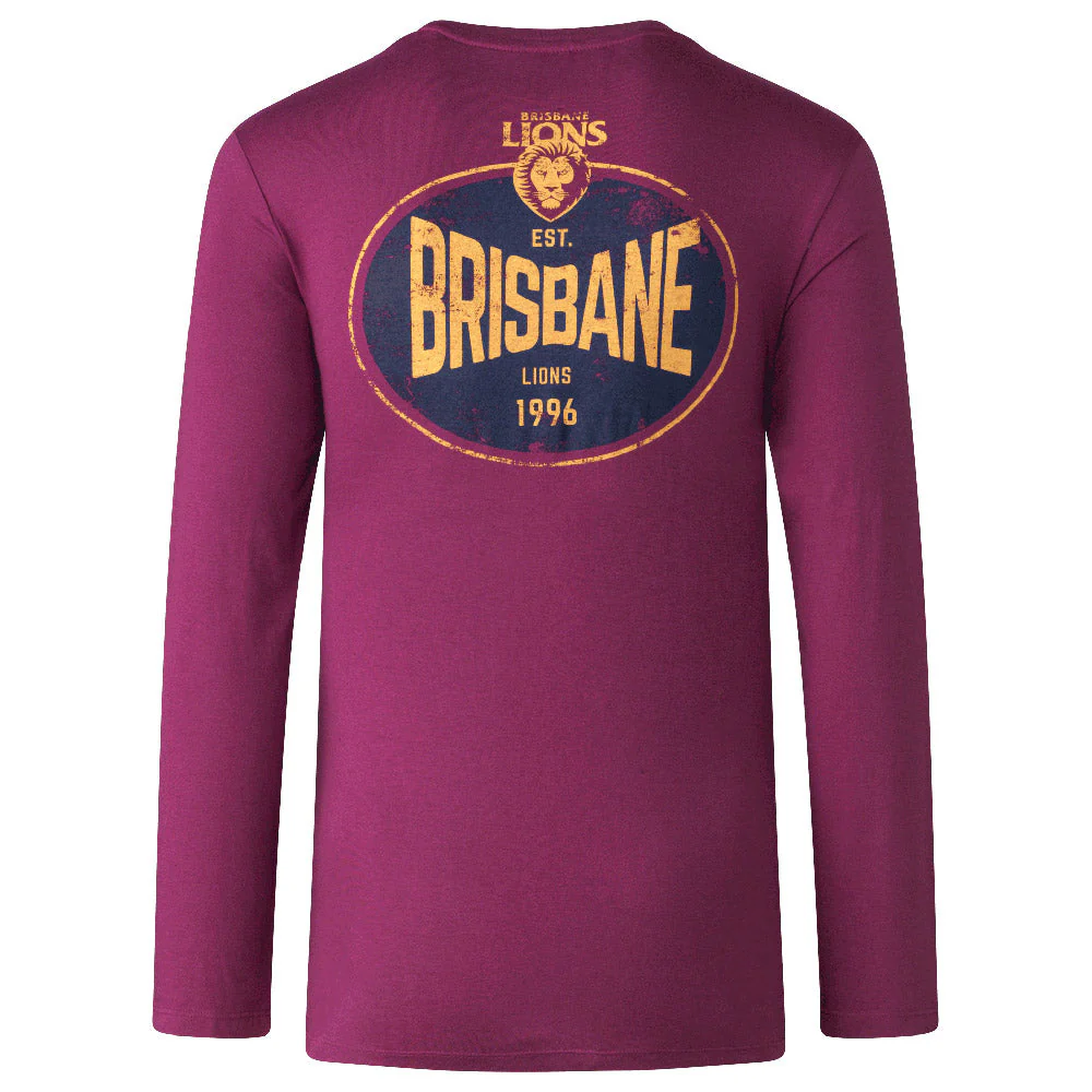 Brisbane Lions Mens Supporter Long Sleeve Tee - Image 4