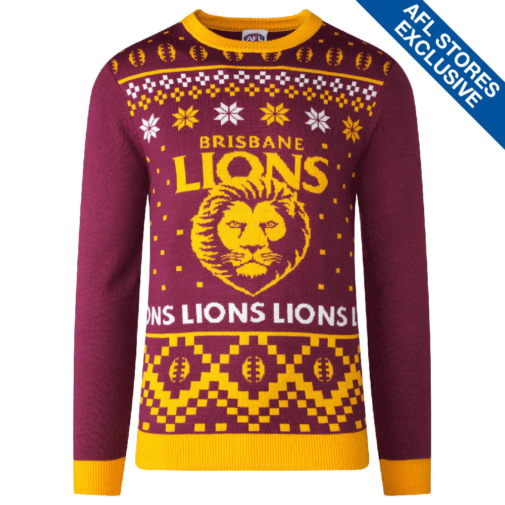 Brisbane Lions Mens Ugly Christmas Sweater - Image 3