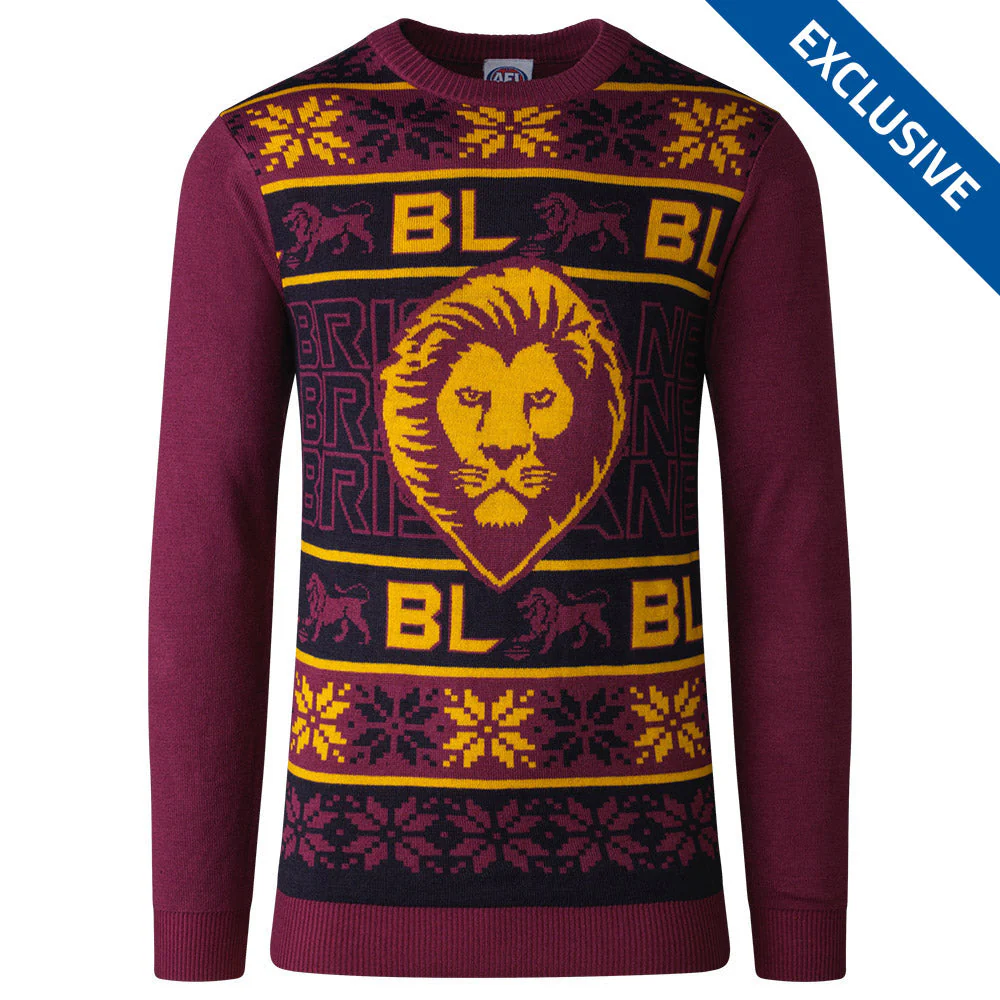Brisbane Lions Mens Ugly Christmas Sweater - Image 3