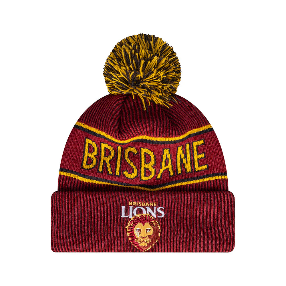 Brisbane Lions New Era 6-Dartcuff Beanie - Image 2