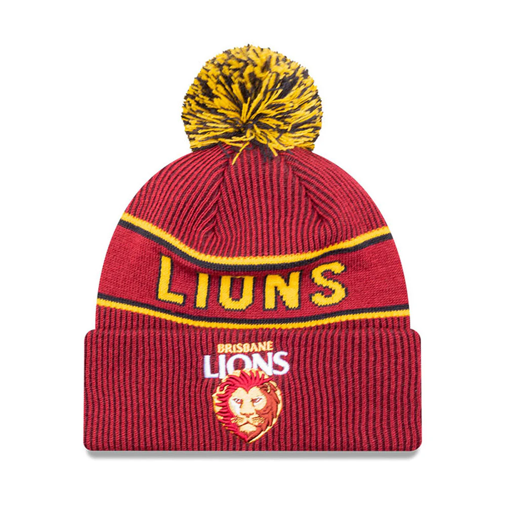 Brisbane Lions New Era Wordmark Stripe Beanie