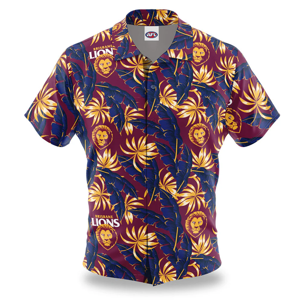 Brisbane Lions Paradise Hawaiian Shirt - Image 3
