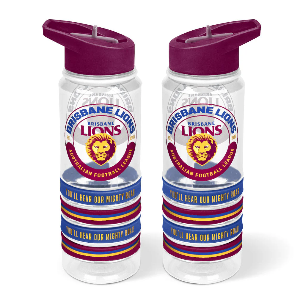 Brisbane Lions Quad Bands Tritan Drink Bottle