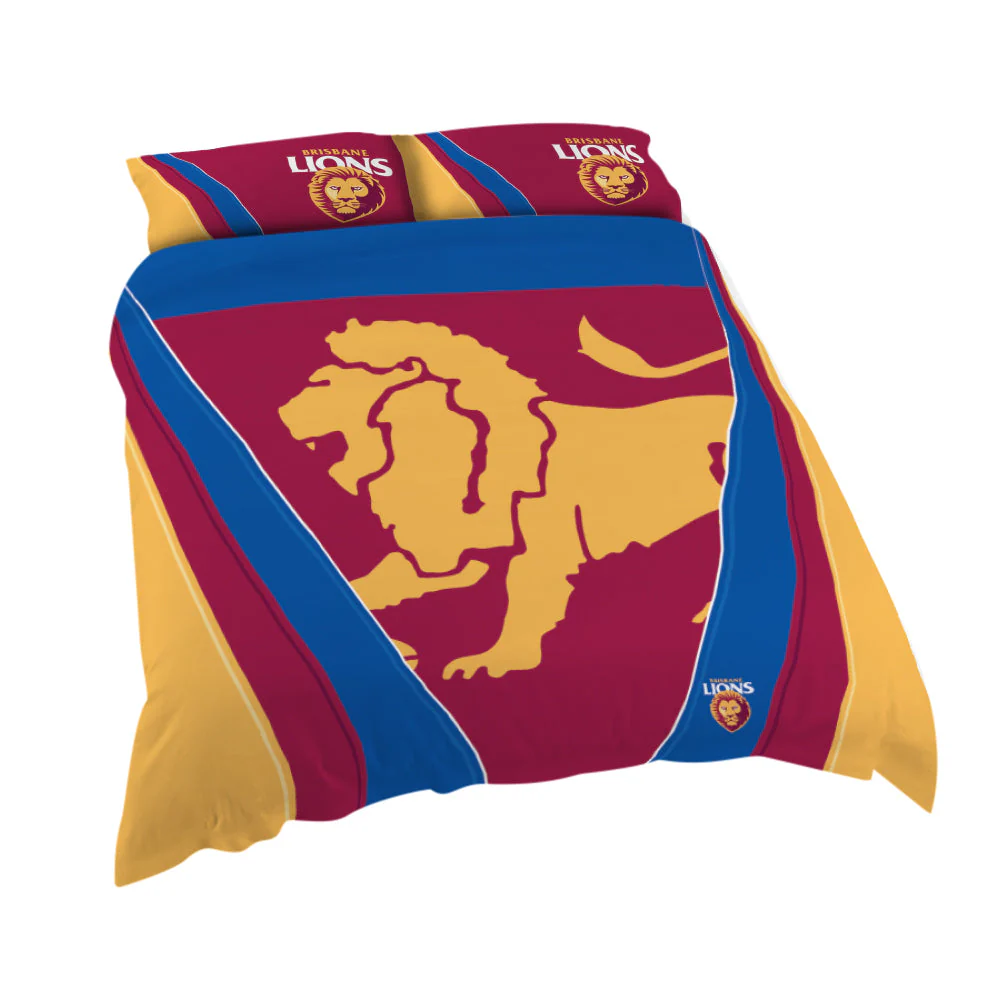 Brisbane Lions Queen Quilt Cover Set - Image 2