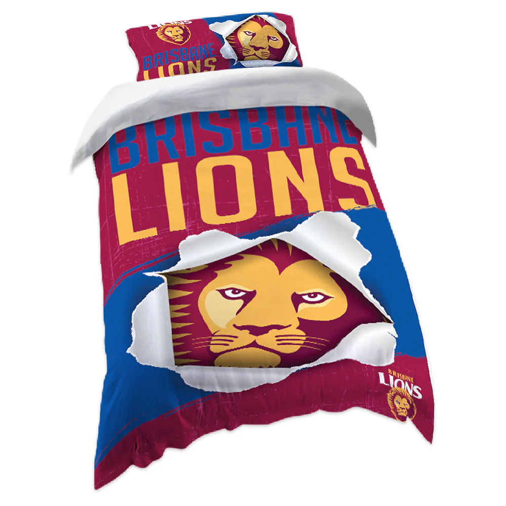 Brisbane Lions Single Quilt Cover Set - Image 2