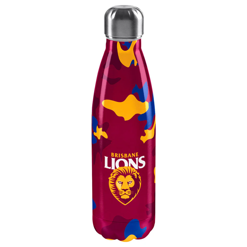 Brisbane Lions Stainless Steel Wrap Drink Bottle - Image 2
