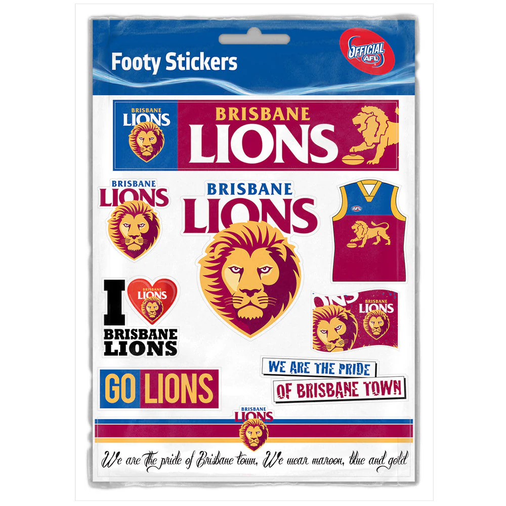 Brisbane Lions Sticker Sheet - Image 2