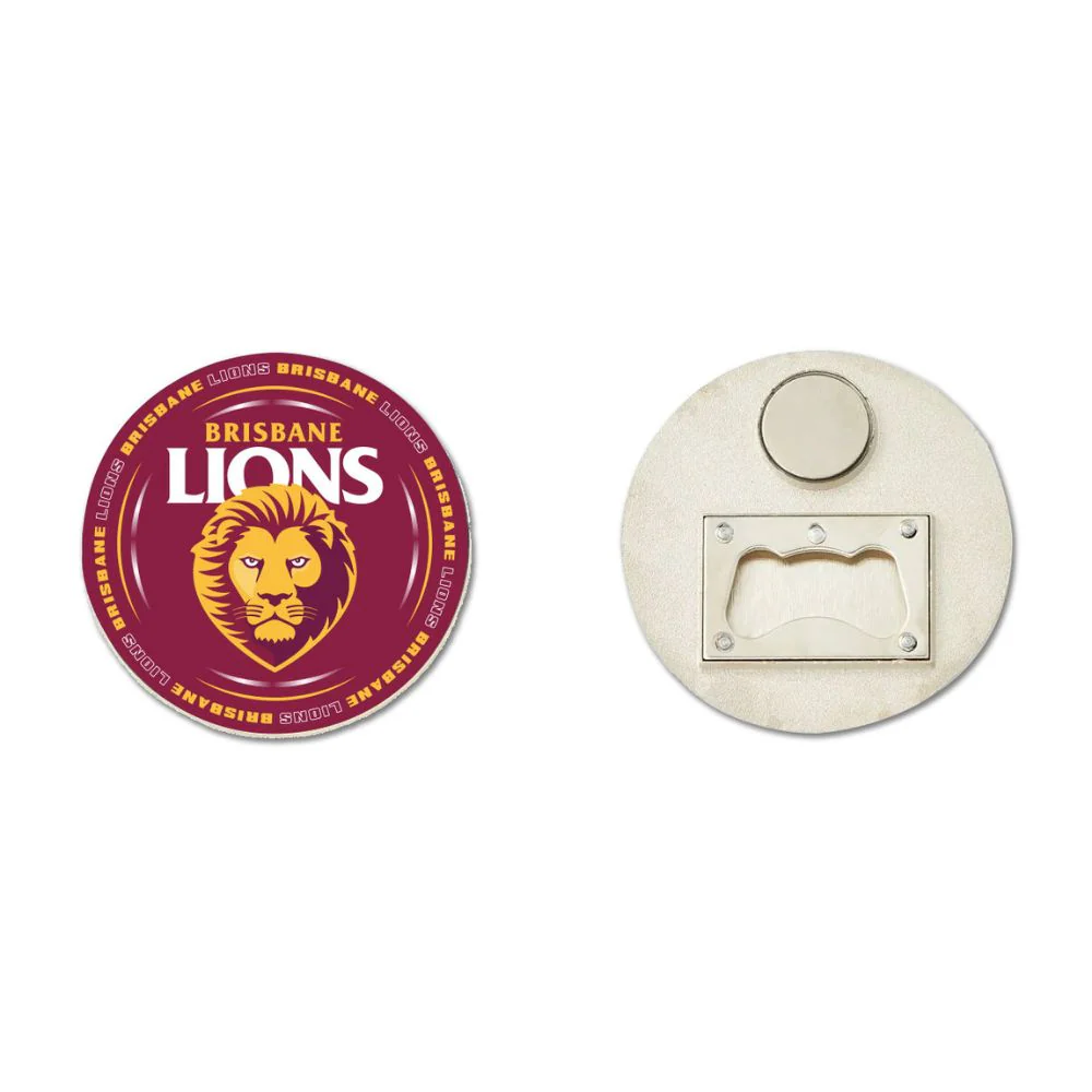 Brisbane Lions Team Logo Bottle Opener Magnet