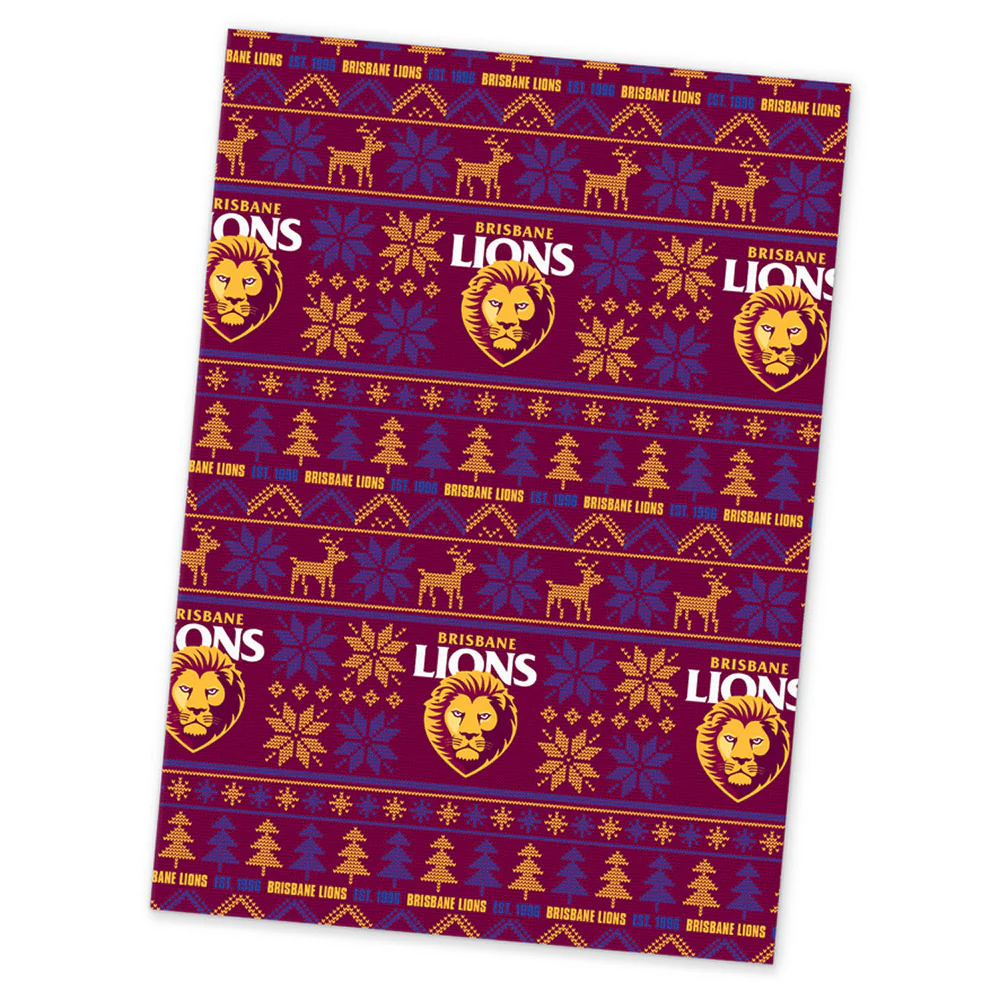 Brisbane Lions Christmas Wrapping Paper - Image 2
