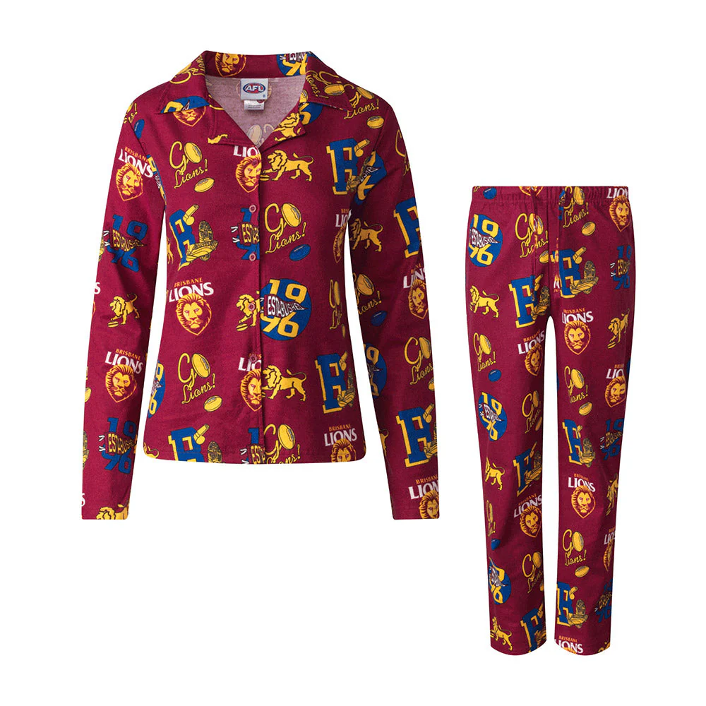 Brisbane Lions Youth Flannel Pyjama Set - Image 3