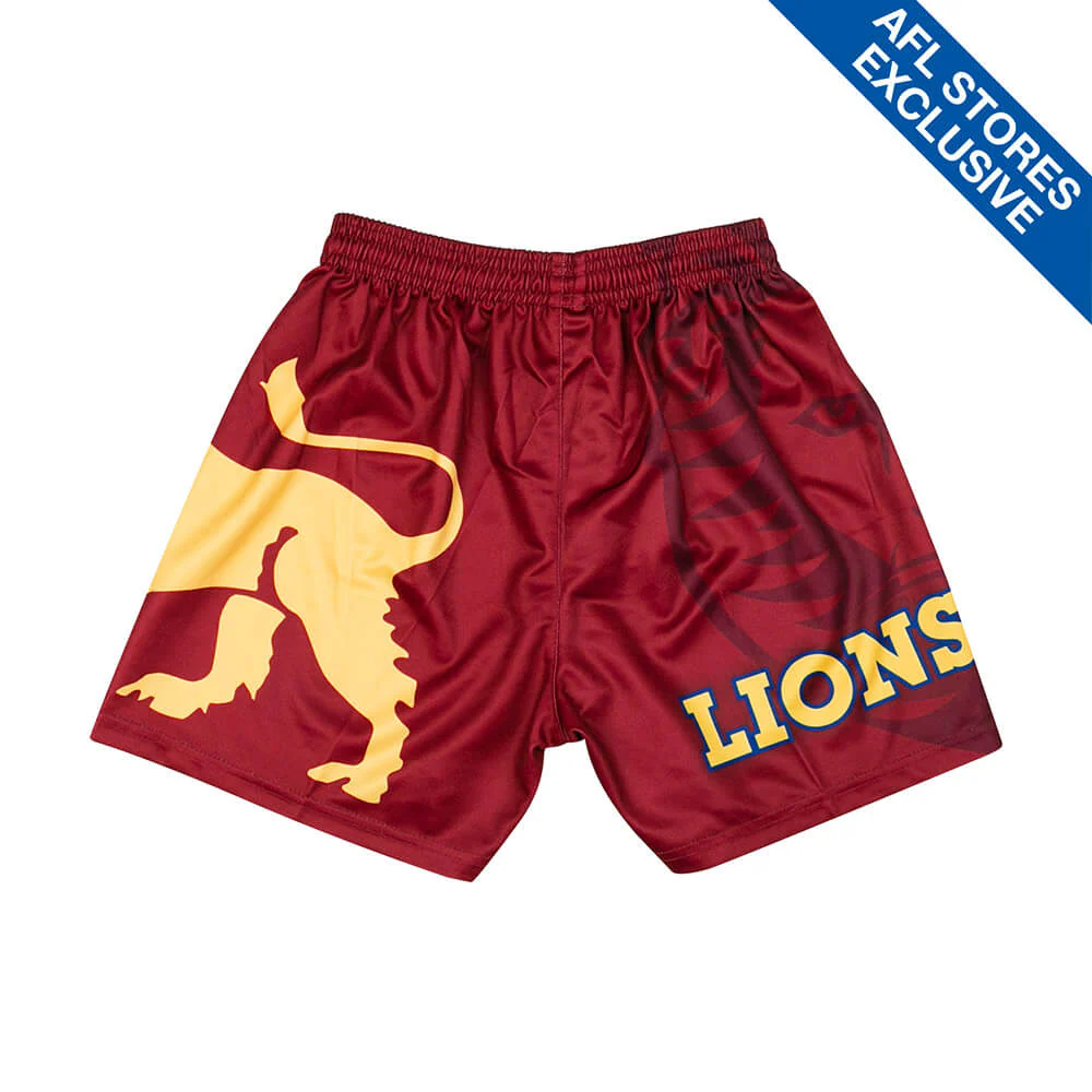 Brisbane Lions Youth Logo Footy Shorts - Image 2