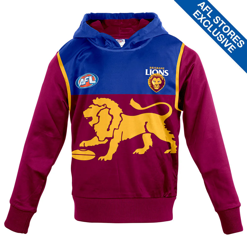 Brisbane Lions Youth Long-Sleeved Guernsey Hoody