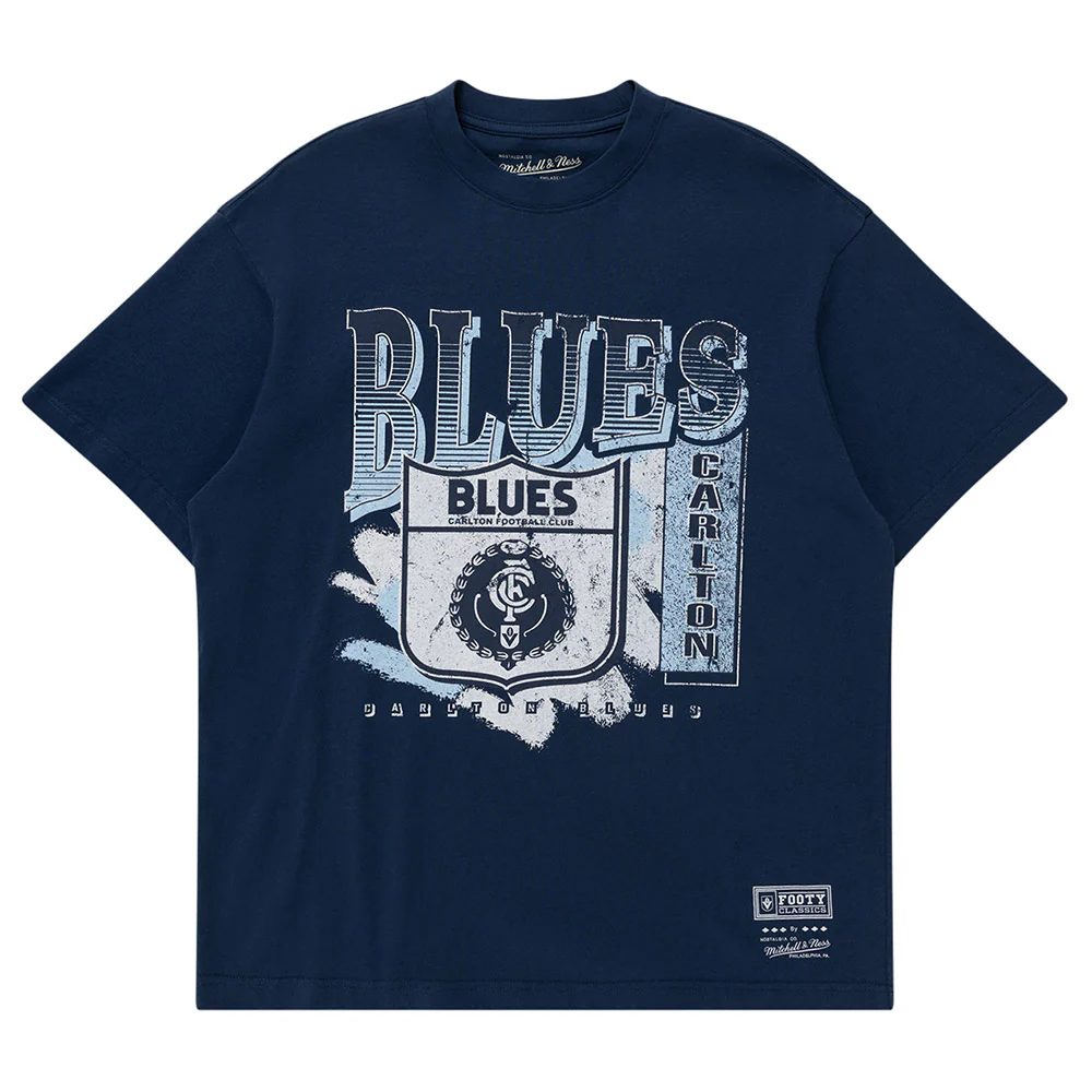 Carlton Mitchell & Ness Adults Vintage Brush Off Tee