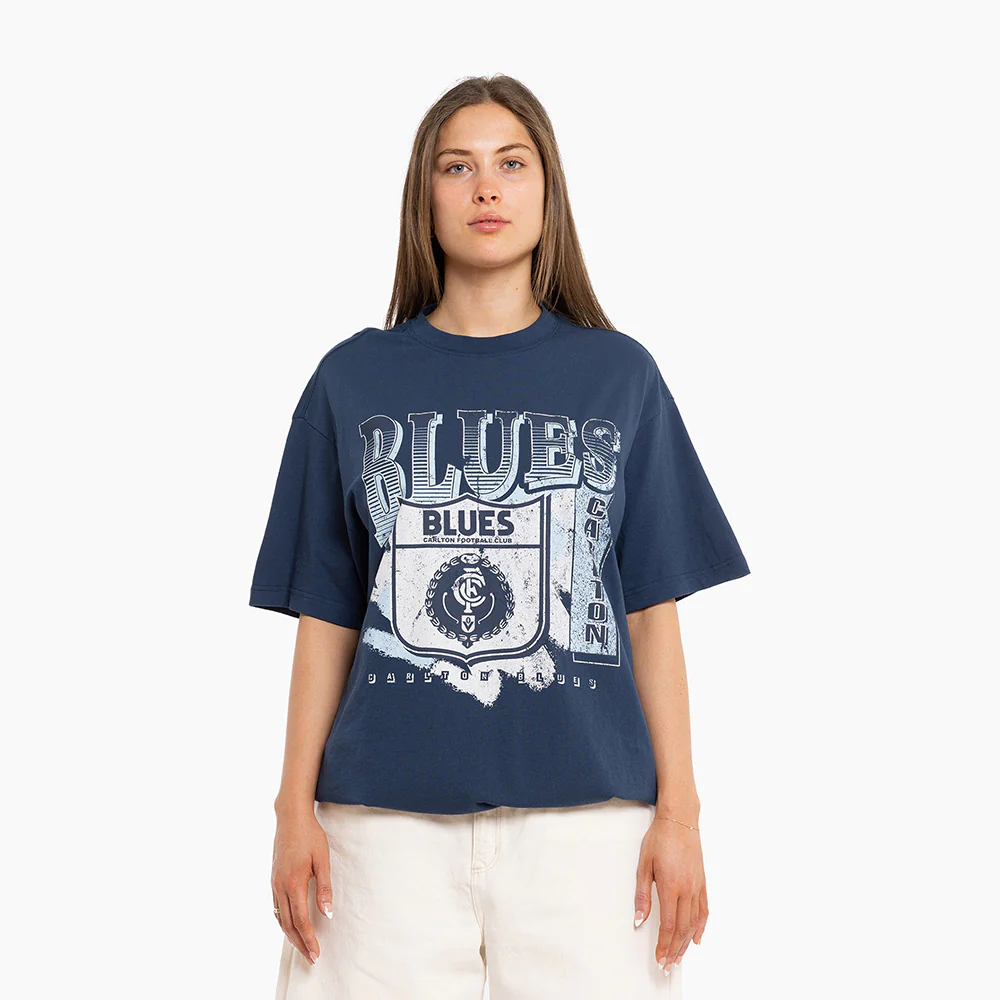 Carlton Mitchell & Ness Adults Vintage Brush Off Tee - Image 4