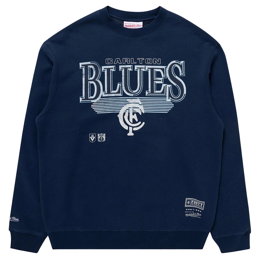 Carlton Mitchell & Ness Adults Underscore Crew Neck Sweater - Image 10