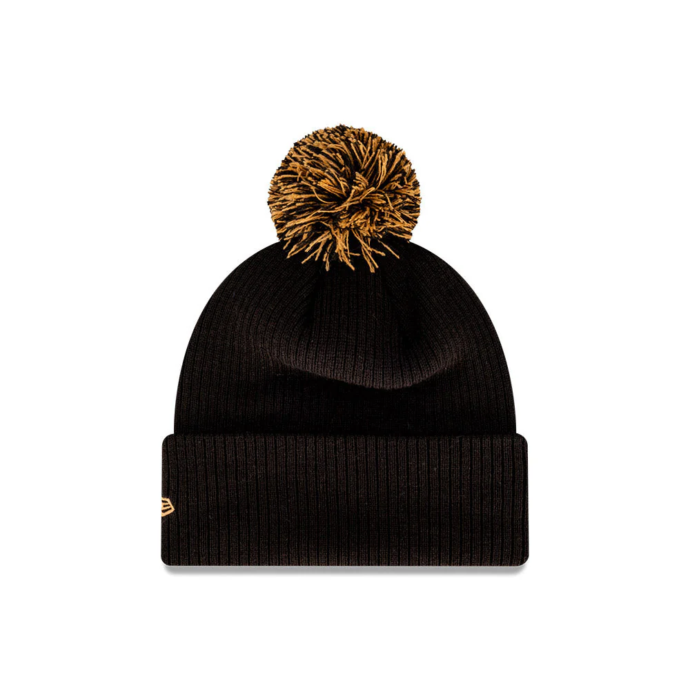Carlton New Era Black Wheat Knitted Beanie - Image 4