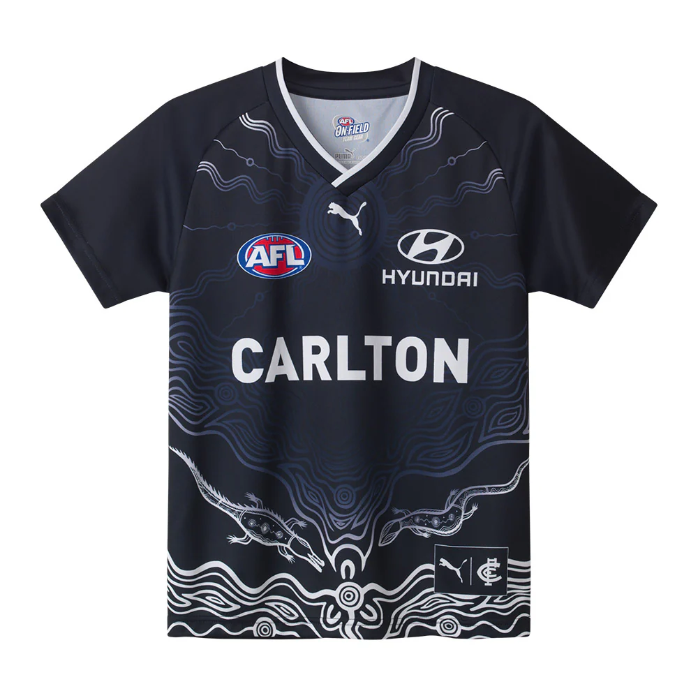 Carlton 2025 Authentic Youth Warm Up Top