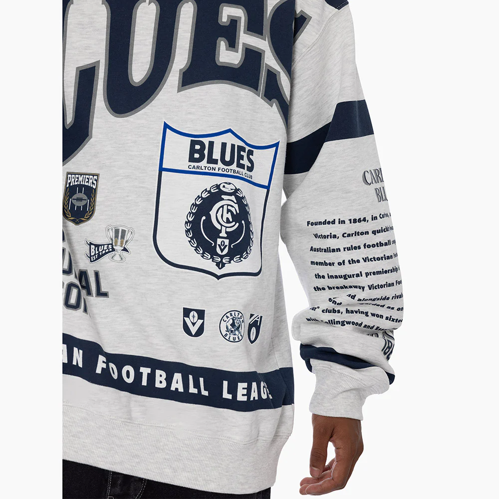Carlton Blues Mitchell & Ness Team Crew Fleece - Image 3