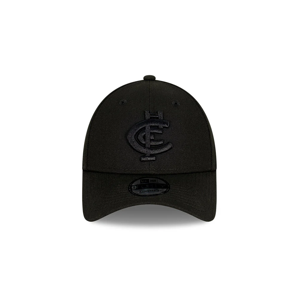 Carlton New Era Black On Black 9forty Cap - Image 3