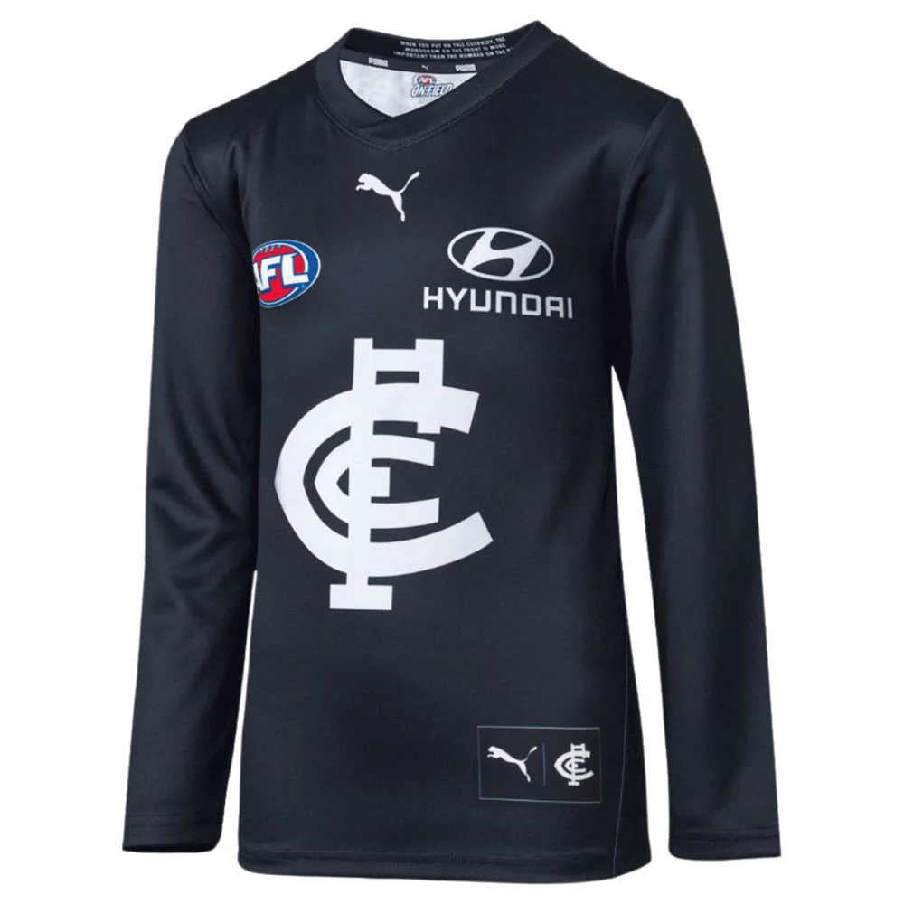 Carlton 2024 Authentic Mens Long Sleeve Home Guernsey - Image 2