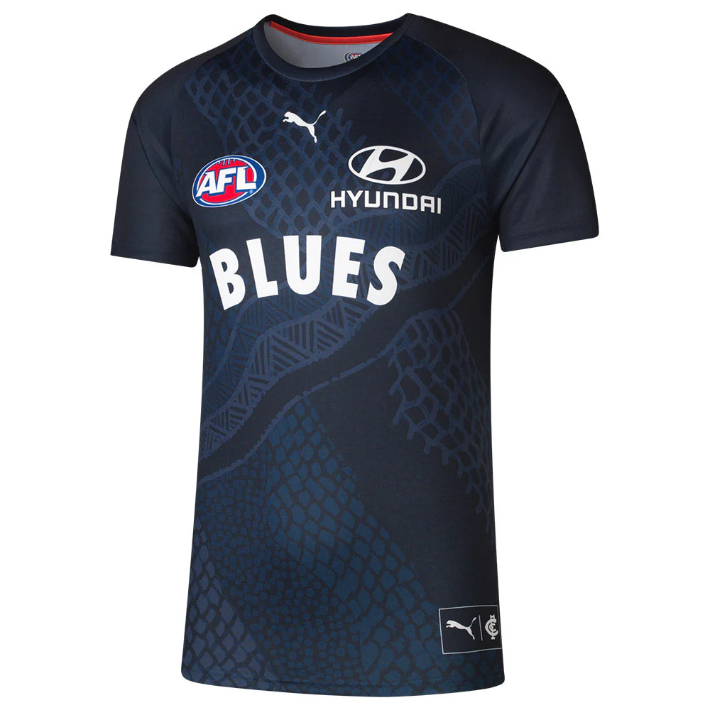 Carlton 2024 Authentic Mens Warm Up Top - Image 4