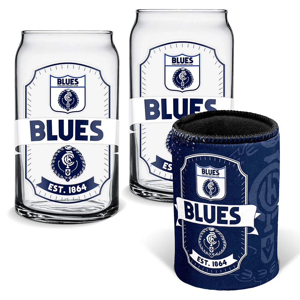 Carlton Can Glasses & Can Cooler