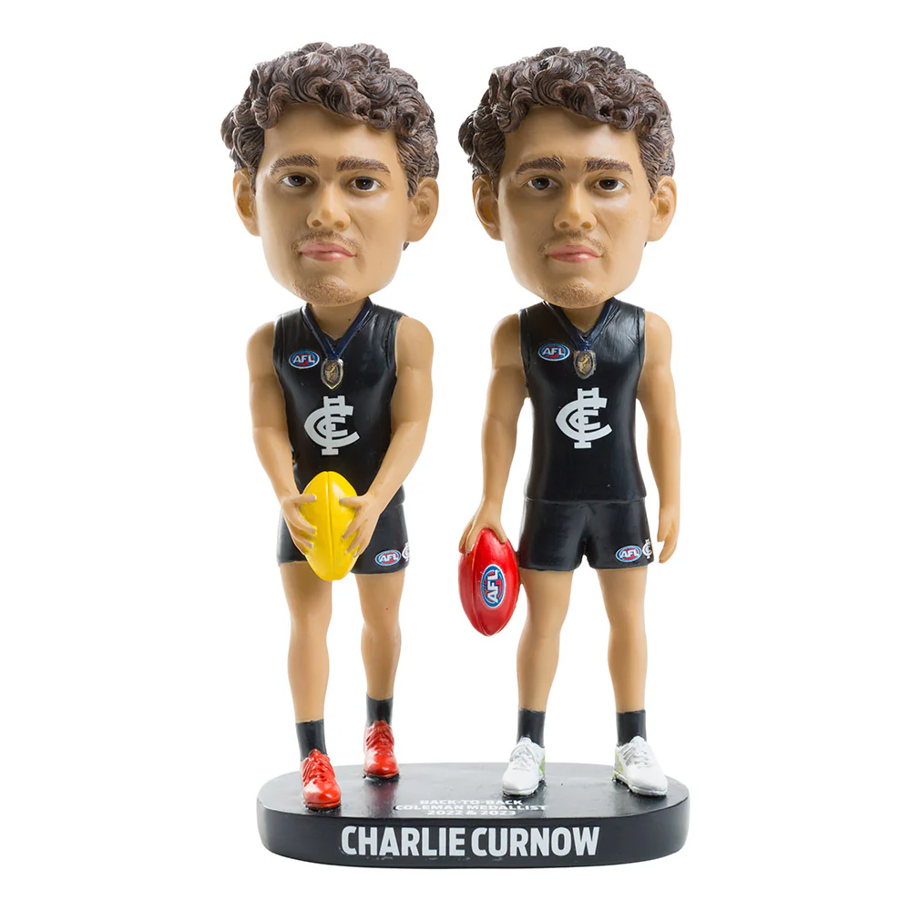 Carlton Double Bobblehead: Charlie Curnow Coleman Medal