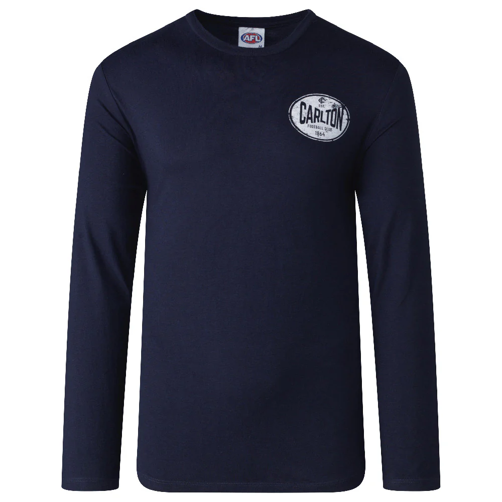 Carlton Mens Supporter Long Sleeve Tee