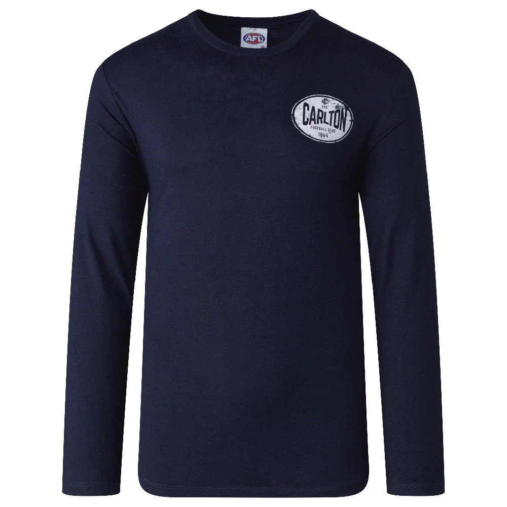 Carlton Mens Supporter Long Sleeve Tee - Image 4