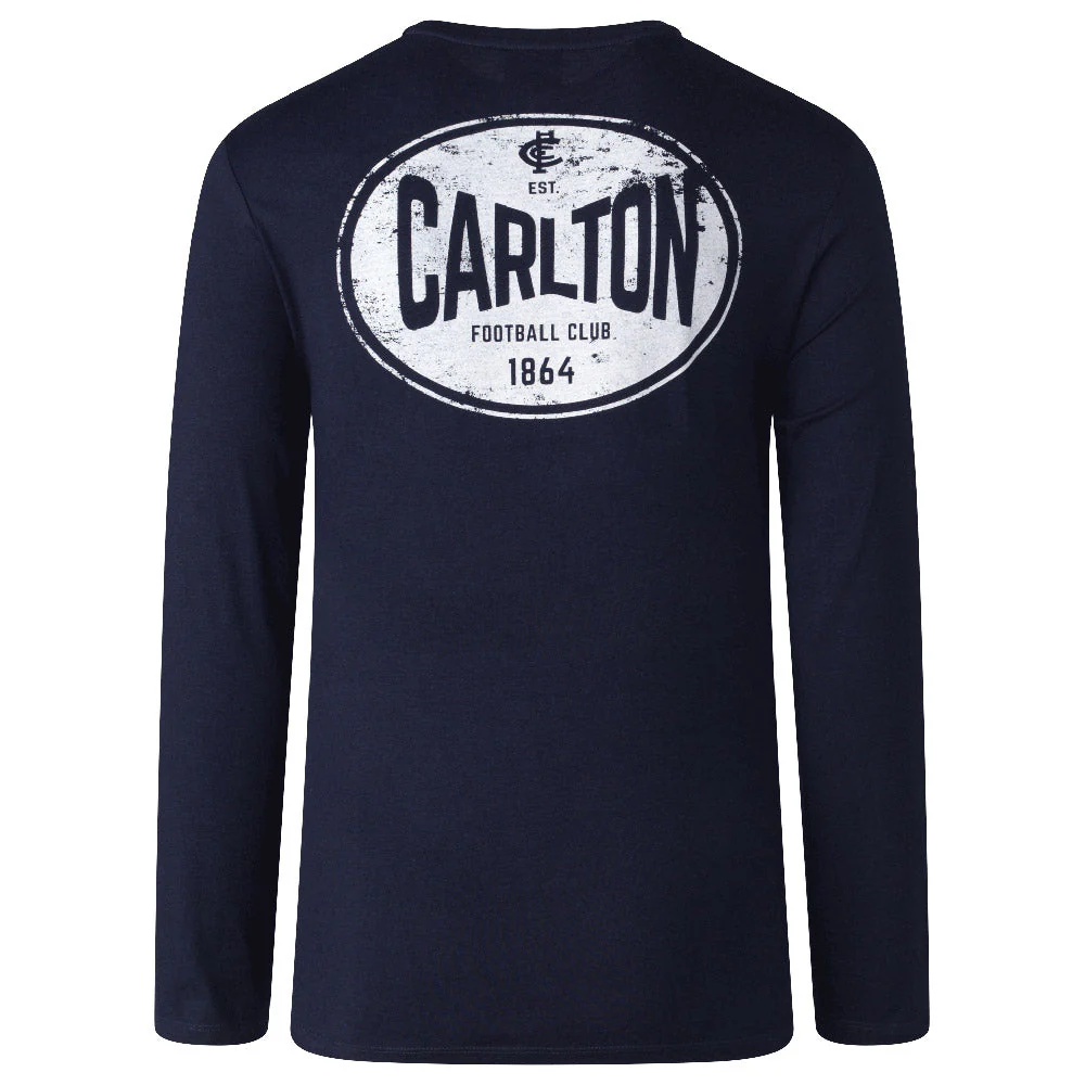 Carlton Mens Supporter Long Sleeve Tee - Image 5