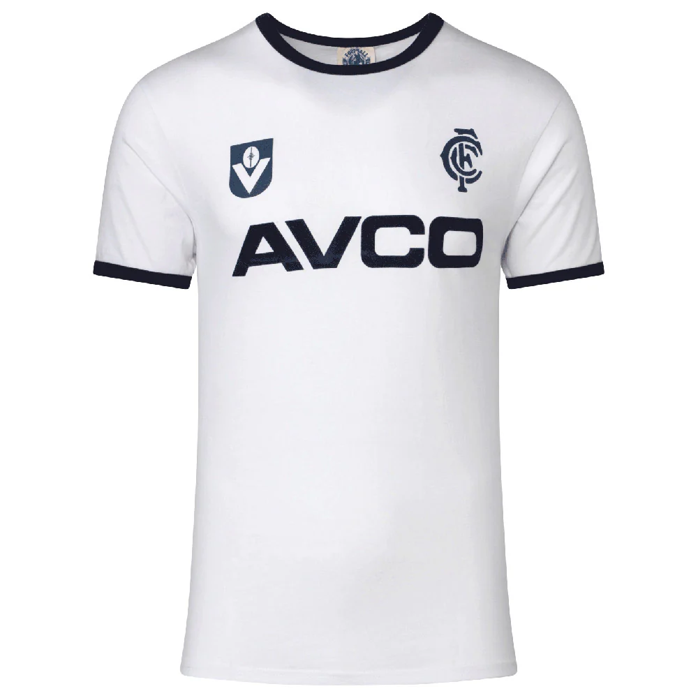 Carlton Mens White Throwback Tee