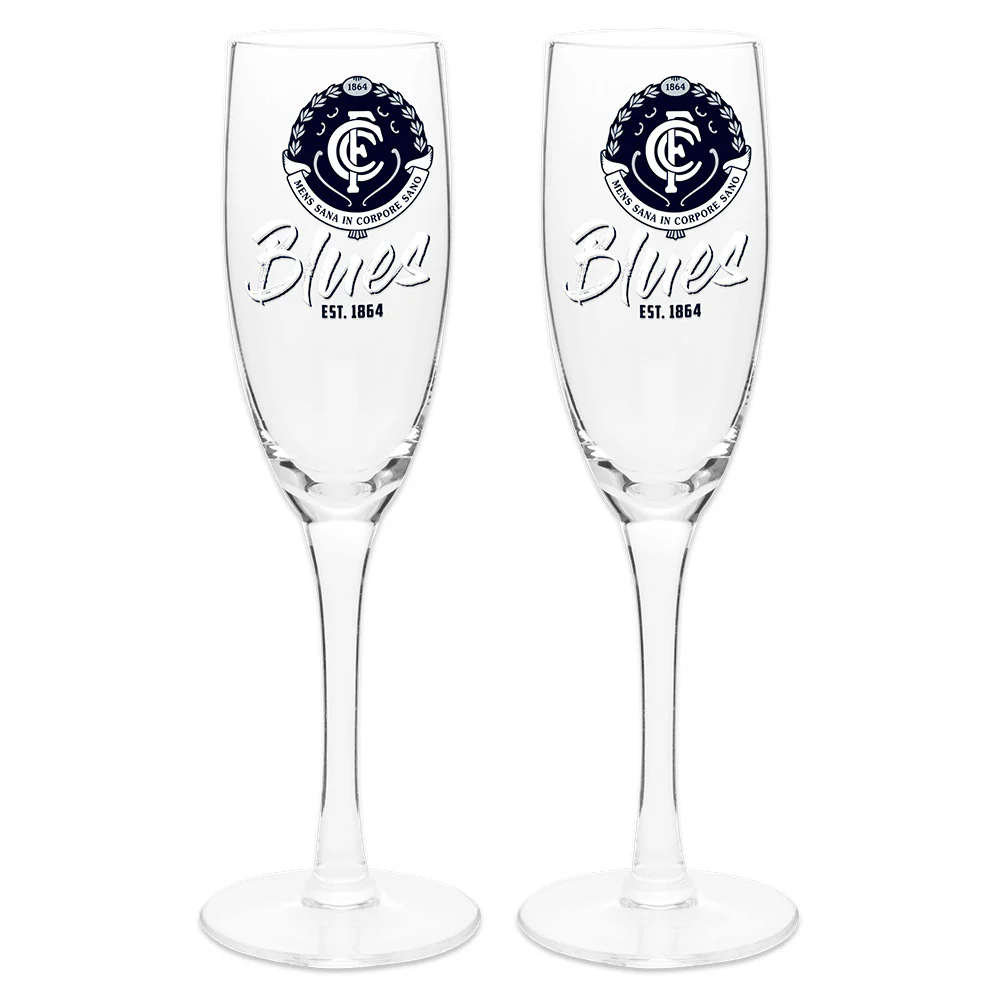 Carlton Set Of 2 Champagne Glasses