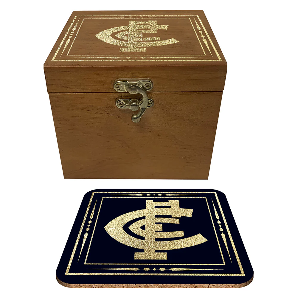 Carlton Set Of 4 Cork Coasters In Box