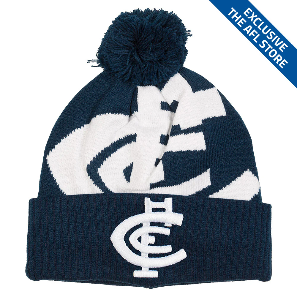 Carlton Team Logo Youth Beanie