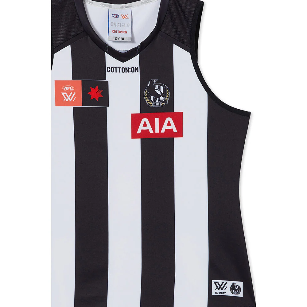 Collingwood Season 8 AFLW Authentic Home Guernsey - Image 7