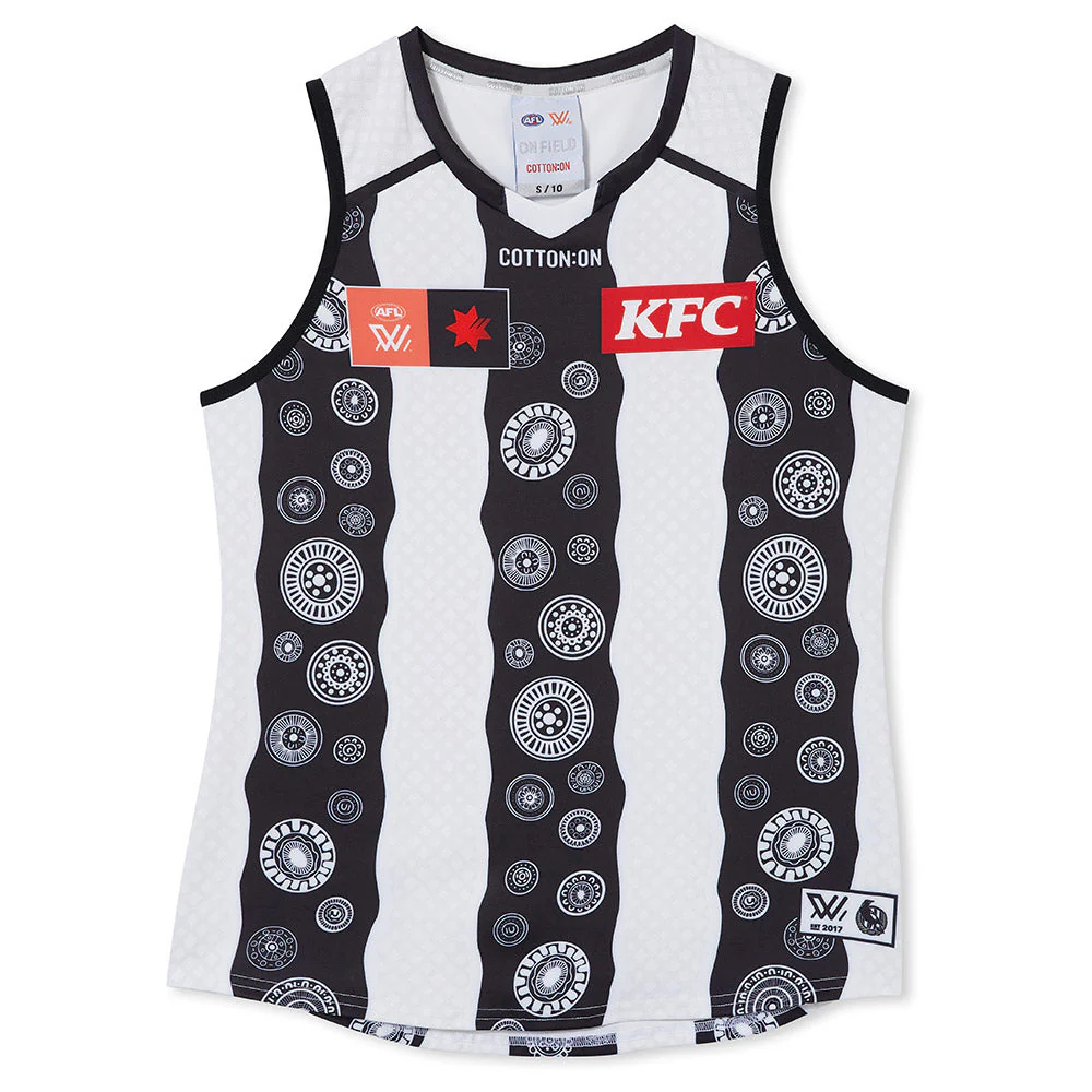 Collingwood Season 8 AFLW Authentic Indigenous Guernsey - Image 5