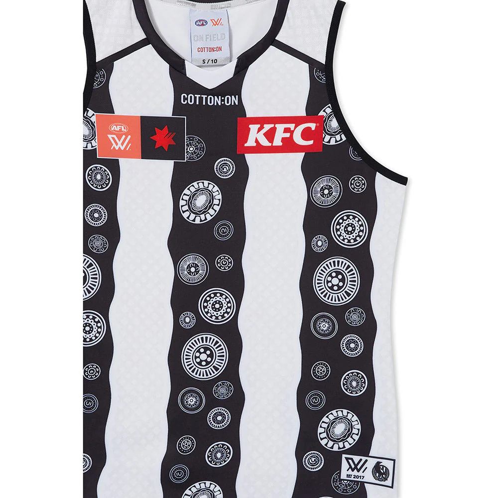 Collingwood Season 8 AFLW Authentic Indigenous Guernsey - Image 7
