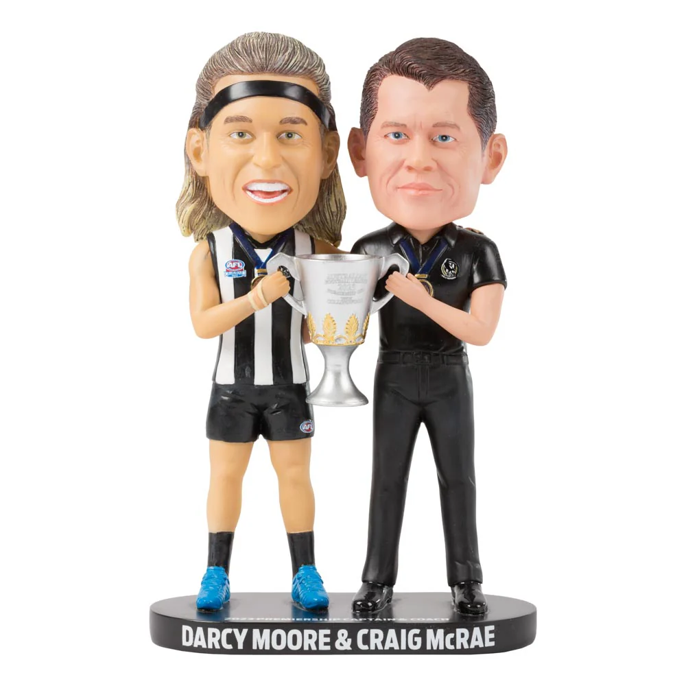 Collingwood Magpies 2023 Captain And Coach Premiership Edition Bobblehead