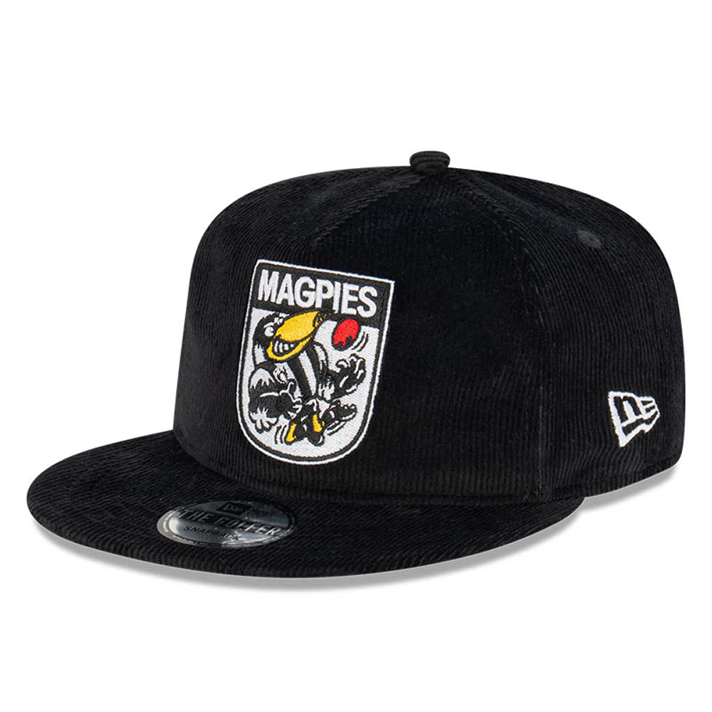 Collingwood New Era Mascot Corduroy Golfer Cap