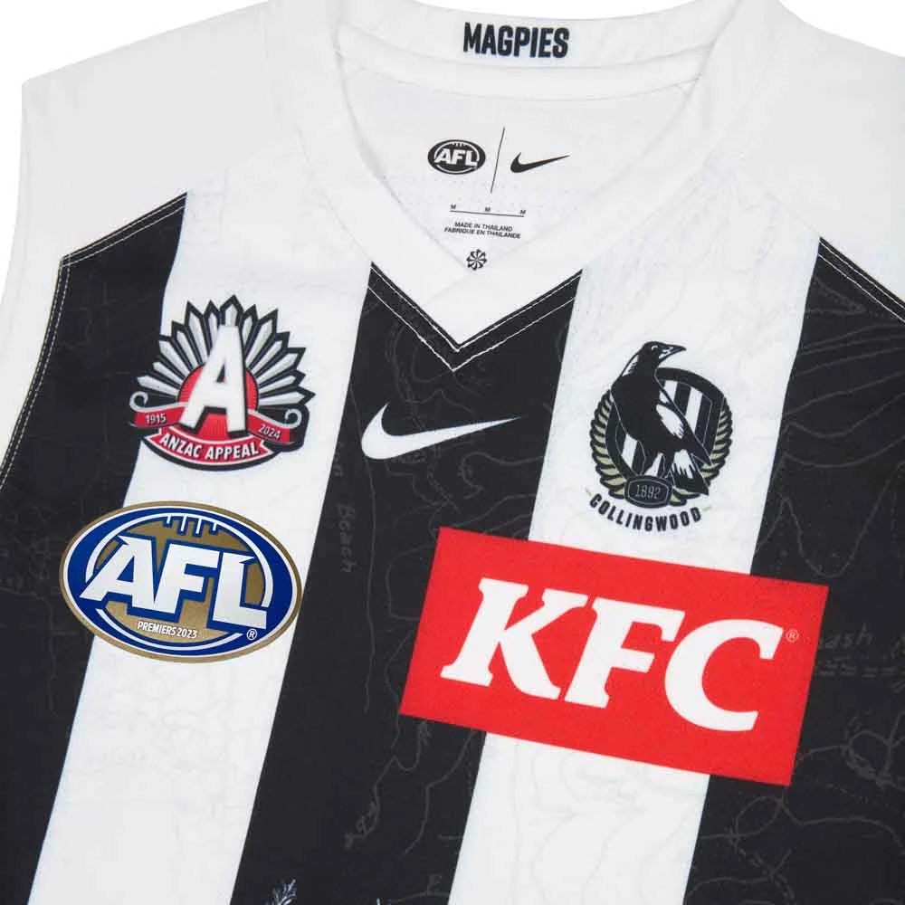 Collingwood 2024 Authentic Mens Anzac Guernsey - Image 6