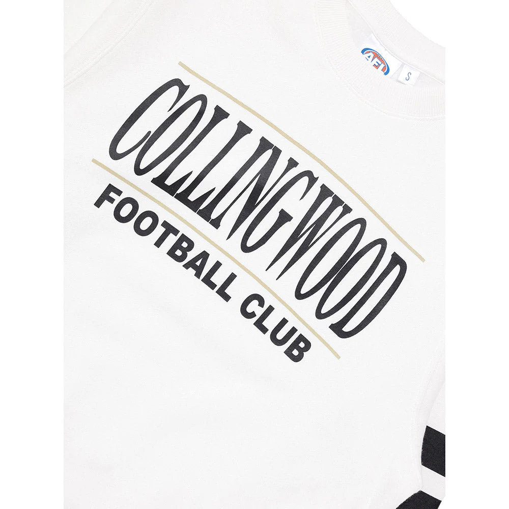 Collingwood Womens Stripe Sleeve Crew - Image 7