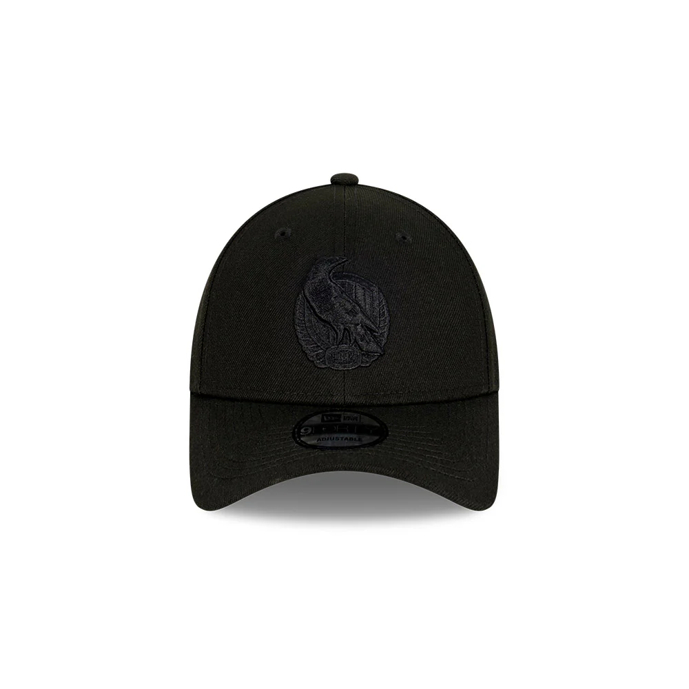 Collingwood New Era Black On Black 9forty Cap - Image 3