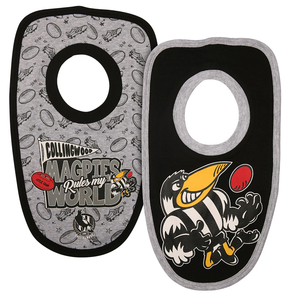 Collingwood 2 Pack Babies Bibs